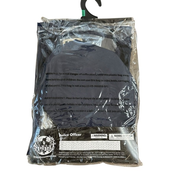 NWT Spirit Halloween Mens Large Police Officer Cop Costume Complete Uniform New - Picture 5 of 6